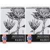 Oxford Artistic - Blocco da disegno, formato A5, 50 fogli, con doppia spirale, sketchbook, blocco sintetico da 130 g/m², carta priva di acidi, quaderno da disegno con robusto cartone posteriore