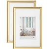 walther design Trendstyle KP430GD - Cornice portafoto in plastica, 24 x 30 cm, confezione da 2, oro