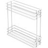 GTV Cestello Estraibile Cargo MOVIX, 2 Ripiani per Base Cucina 200 mm, Montaggio Laterale, Portata 15 kg, Include 4 Divisori Organizzatori, Bianco