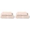 Caleffi Set Asciugamani Bagno Viso e Bidet in Cotone, Asciugamani Resistente a Lavaggi, Include 1 Asciugamano Viso 55x100 cm e 1 Asciugamano Bidet Ospite 40x60 cm, Asciugamani 2 Pezzi