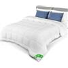 VOUNOT® Piumino Letto Matrimoniale 200x200 cm, Piumone Leggero 200 GSM per 4 Stagioni, Trapunta Estiva, 100% Microfibra, Bianco