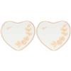 THUN - Piattino a forma di cuore - porcellana - Collezione Bomboniera - 100 ml - 14 x 12.6 cm (Confezione da 2)