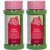 FunCakes Sugar Crystals -Verde-: Cake Sprinkles, Ottimo Gusto, Perfetto per Decorare Torte, Cristalli di Zucchero Colorati. 80 gr. (Confezione da 2)