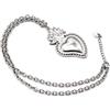 Handmade Generico Collana Corta Cuore Sacro - Acciaio Inossidabile | Oro o Argento