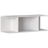 Iconico Home MIK Mensola con 3 vani a Giorno, Truciolato, Bianco Opaco, 100x30xh33 cm