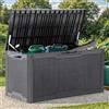 YITAHOME Baule da Esterno, 380L Baule da Giardino in resina per mobili da giardino, cuscini da esterno, attrezzi da giardino e forniture per piscina-Impermeabile, chiudibile a chiave