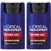 L'Oreal Paris L'Oréal Paris Men Expert, Crema Rivitalizzante Power Age, 24H Idratazione, Con Acido Ialuronico, 50 ml (Confezione da 2)