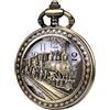 ManChDa Orologio da tasca - Orologio da tasca a catena meccanico scheletrato antico steampunk vintage 12 finestre vuote orologio da taschino da uomo | argento blu numeri romani