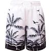 MEILONGER Costume da Bagno Pantaloncini da Bagno Estivi per Ragazzini Bambini Foderate in Rete Asciugatura Rapida 6-20 Anni(Bianco Nero(Albero), 18-20)