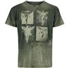 Nirvana In Utero Collage Uomo T-Shirt Verde M 100% Cotone Regular
