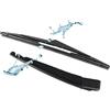 Generic Kit set braccio e spazzola tergicristallo posteriore, per Fiat Bravo II 2006 2007 2008 2009 2010 2011 2012-2014 Braccio tergicristallo posteriore