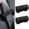 VBGURR 2 pezzi di coperture per fibbia della cintura di sicurezza auto, clip per cintura di sicurezza in silicone antigraffio per furgone, camion, SUV, protezione anti-usura, accessori auto robusti (nero)