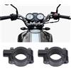 Tissting Morsetto per Supporti per specchietti per Manubrio Moto da 25 mm, Morsetto per Supporto Adattatore per specchietti retrovisori per Manubrio per Moto in Alluminio Universale (Nero M10)