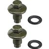 A ABSOPRO Tappo Coppa Olio Motore 2 Set M14x1.5 Auto Motore Olio Scarico Tappo con Rondella 1013938 per Guado