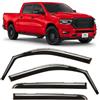 Voron Glass In-Channel 220159 - Parapioggia extra resistenti per camion Dodge RAM 1500 2019-2026, deflettori per finestre, visiere per finestrini di ventilazione, 4 pezzi