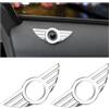 JNNJ 2 Pezzi Anelli Adesivi per Serratura Della Porta Dell'auto, Metallo per Auto Styling Porta Pin Lock Ala Distintivo Auto Adesivo Decorativo, Adesivi Decorativi per Auto Con Emblema E Ali