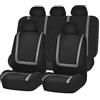 PAKJEL Coprisedili Auto per Dacia Sandero Stepway 3.GEN 2.Gen 2012-2020 2021 2022 2023 2024 2025 Le Stagioni Antiscivolo Cuscino Interni Accessori.,C-black gray