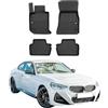 OMAC Tappetini Tappetini in Gomma Compatibili con BMW 2 er Coupe G42 2021-2026 Premium Nero TPE 4X