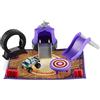 Mattel Disney e Pixar Cars Toys, Mini Racers On-the-Go Show Time Playset con 1 mini camion edera, accessori e custodia portatile
