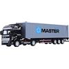 Hidyliu Giocattolo Modello di Camion Portacontainer in Lega 1: 48, Auto Altamente Simulata con Carrozzeria Rimovibile e Sportello Posteriore Apribile, per Regalo di Collezione per (Grigio)