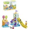 PLAYMOBIL 1.2.3 71326 Parco Giochi Avventura con Cabina Gelato per Far Scoprire ai Piccoli Le funzioni di Base, Giocattolo per Bambini dai 12 Mesi in su