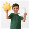 Tomatoys Set Peluche Sole e Luna (2 Pezzi) - Peluche Morbidi per Dormire Bambini - Cuscino Peluche Decorazione Cameretta Bimbo/Bimba - Pupazzo Morbido Regalo Bambini