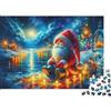 RMMERPCVREFE Christmas Santa Puzzle per Adulti Puzzle 1000 Pezzi Winter Night Scene Relax Famiglia Idea Regalo Decorazione 38x26cm/1000pcs