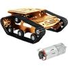 XiaoR Geek Kit telaio auto robot intelligente in lega di alluminio telaio grande serbatoio con motori 2WD per Jetson Nano/Raspberry Pi/Arduino progetti educativi STEM fai da te e ricerca ROS (oro 1