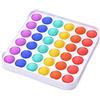 Onlineforu LTD Push Pop it Fidget Toy Square Rainbow,Poppet Fidget Toy, ragazze e adulti,Poppets giocattolo antistress quadrato Popper giocattolo