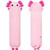Yeqivo Axolotl - Morbido cuscino lungo Axolotl in peluche Axolotl, cuscino per il corpo, regalo per bambini e fidanzata (rosa, 70 cm)