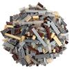 Q-Bricks Valigetta Maxi Building Mix da 650 mattoncini nei colori grigio chiaro, grigio pietra, grigio scuro, trasparente, avorio e noce e nei formati 2X4, 1X4, 2X2, 1X2 e 1X1, 1X12, 1X8, 2X8 e 2X3.