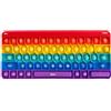 RANZAH Tastiera Pop It Arcobaleno, Giocattolo Educativo per Bambini, Apprendimento Alfabeto e Tastiera, Antistress Sensoriale, Multicolore