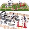 Tacobear Cavallo Giocattolo Horse Cavallo Paddock con Cancello Stabile Ostacoli Recinto Giocattoli per Cavalli Animali Fattoria Collezionisti Regalo Bambina Bambini Ragazzi 3 4 5 6 7 8 9 10 anni