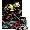 FHseDFH Puzzle per adulti da 1000 pezzi set Daft Punk DJ puzzle da 1000 pezzi giocattolo educativo sfida impegnativa compleanno e Natale (38x26cm)