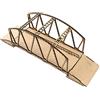 Almencla Modello di Ponte in Legno in 1/72, Costruzione in Legno, Giocattolo Educativo Fatto a Mano, Artigianato, Decorazione da Tavolo Non Rifinita, Ponte Grande