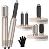 LIZEALUCKY Set Air Styler 5 in 1 con asciugacapelli da 1000 W, aria styler multifunzionale, per capelli ricci e lisci, temperatura velocità del vento regolabile per tutti