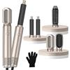 LIZEALUCKY Asciugacapelli Air Styler 6 in 1, Multi Hair Styler Set spazzola riscaldante brushing dispositivi e di acconciatura per capelli ricci e lisci, temperatura velocità del vento regolabile