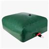 WERKA Pro - Bidone per acqua piovana morbida 3000 litri in PVC 0,7 mm, resistente alle intemperie, con valvola 1/4 giro 1,5 pollici e ingresso acqua da 1 pollice - colore verde 2 x 1,5 x 1 m