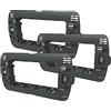 Terryshop74 3 x Supporti plastica per interruttori e prese per cassette 502-503 - 504-507 da 2-3 -4-7 posti Compatibili living matix e vimar (Living Contatibile, 4 posti)