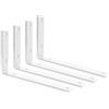 SAYAYO Staffe per Mensole Pesanti Bianco Staffe a L Angolari Supporti 25CM | Staffa Angolare Reggimensola da Parete, per Garage Cucina Soggiorno, 4 Pezzi, 250 x 150 MM, Spessore 5 MM, Carico 50KG