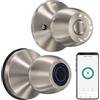 XYBkey Serratura intelligente per porta con impronte digitali, maniglia per porta 3 in 1, con controllo app e chiave di tipo C, maniglia biometrica con serratura, adatta per camere da letto, garage