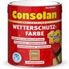 Consolan Vernice resistente alle intemperie, protezione coprente del legno per esterni, marrone capriolo, 2,5 l