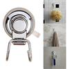 Boxonly Ganci a ventosa per bagno e cucina, in acciaio inox, antiruggine, con doppio gancio (confezione da 1)