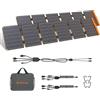 Flexsolar - 2 pannelli solari da 60 W, portatile, pieghevole, IP67, impermeabile, adatto per piccoli generatori, telefoni, banche di energia mobile