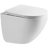HOGART WC Sospeso con Base Nascosta e Fissaggi Invisibili, Potente Sistema di Scarico Tornado Silenzioso ed Economico 3-4,5 L, Tazza in Ceramica Facile da Pulire, Sedile Soft-Close, Salvaspazio