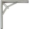 Amig - Staffa Pieghevole per Mensola da Parete | Supporti per Mensole | Reggimensola | Staffe per mensole in Acciaio | Colore: Grigio Metallizzato | Dimensioni: 300 x 300 | Peso max: 45 kg