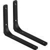 SAYAYO Staffe per Mensole Staffe a L, 300 X 250 MM Staffa a L per Mensola Angolare Adatto a Garage Bagni Cucine Soggiorno, Metallo Nero Opaco, 2 Pezzi, EJR300B-2P