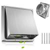 prota Griglia di Aerazione in Acciaio Inox, Aerazione Rettangolare Griglia Ventilazione 150 mm, Griglie di Ventilazione con Valvola di Ritegno per Cappa Cucina Caminetto Condotto di Ventilazione