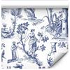 murando - Carta da Parati Moderna Toile de Jouy Blu Francese 10 m x 0,50 m Murales per Soggiorno e Cameretta - Decorazione da Muro - Carte per Pareti - Poster Giganti - Carte da Parati n-H-10005-j-a