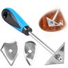 XINML Kit di pulizia della vernice da 8 pollici con inserti intercambiabili (triangolo + station wagon + cuore), set di raschietti multiuso per legno, vernice e residui, strumento per la preparazione delle